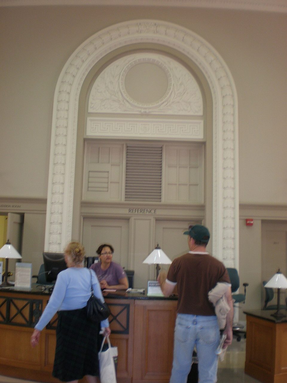 A reference desk in a university library