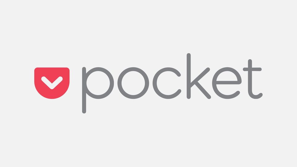 The Pocket logo, a red pocket icon with a white check mark beside the grey pocket wordmark
