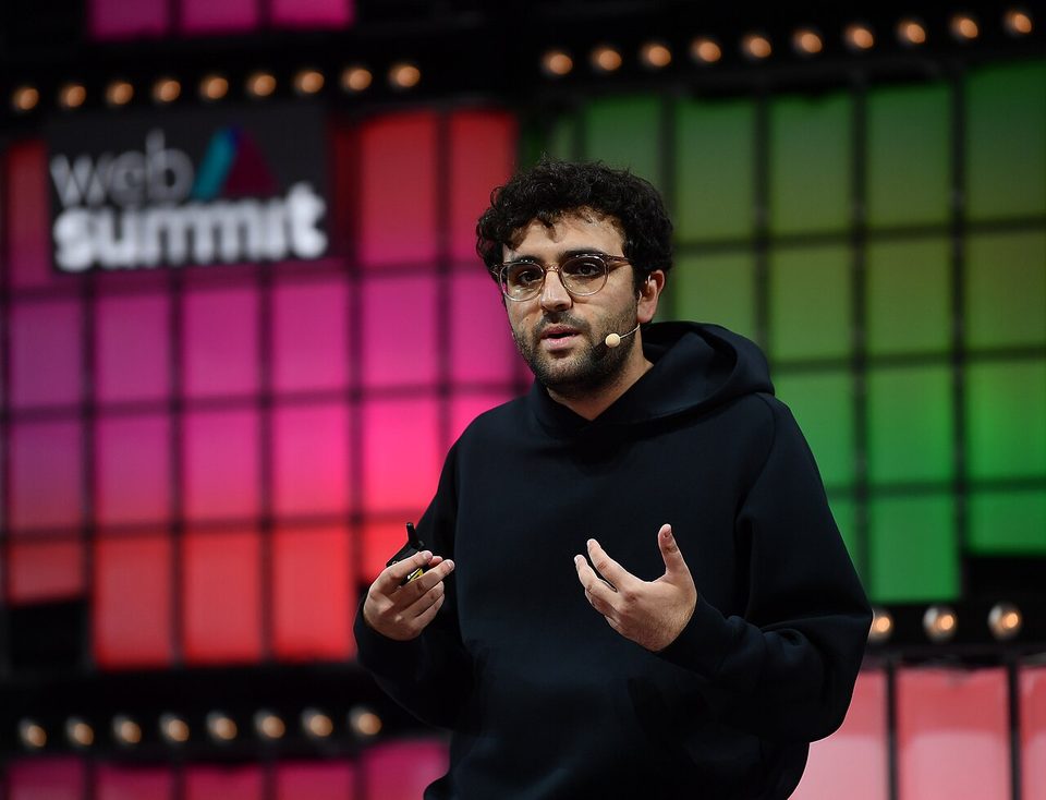 Tarek Mansour, Kalshi's co-founder, speaking at Web Summit in Lisbon in 2021