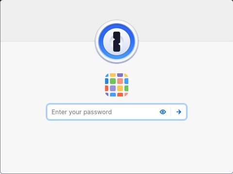 Screenshot of the 1Password desktop app's login screen
