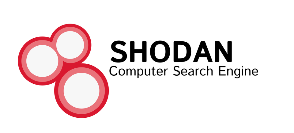 The Shodan search engine logo, lowercase white wordmark reading Shodan