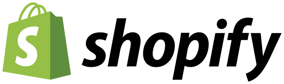 The Shopify logo, a green shopping bag with an S
