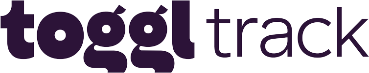 The Toggl Track logo, the word Toggl in white letters on a red rounded square