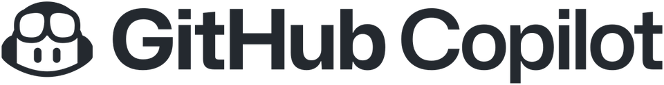 The GitHub Copilot logo, a dark oval with a stylized robot head